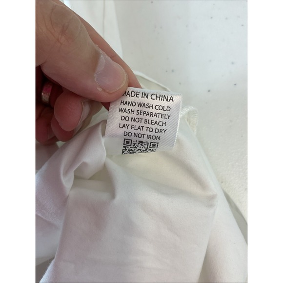 Classic White Ruffle-Neck Button Shirt and Sleeveless Top Set - White - Picture 7 of 16